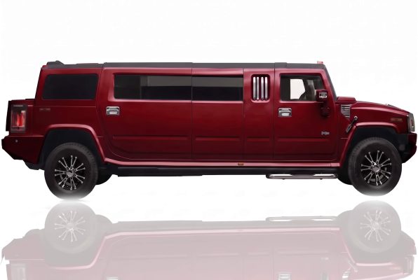 Limusina Hummer color rojo